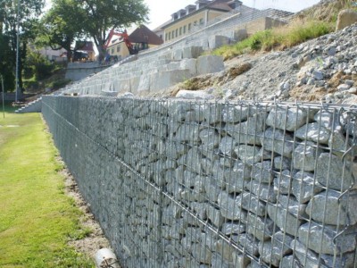 Büchlberg Sportplatz, Hangsicherung