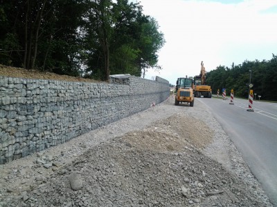 Pocking Radweg, Böschungssicherung