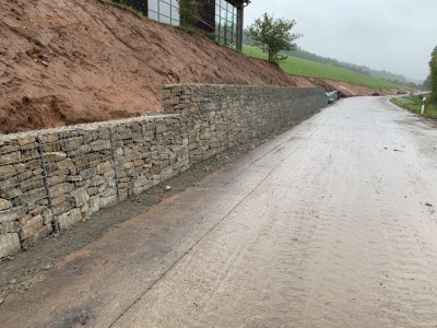 Kirchzell, Böschungssich. Straßenbau