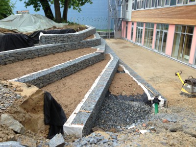 Regen Realschule, Böschungssicherung